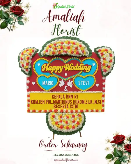 Papan Bunga Pernikahan Muara Dua